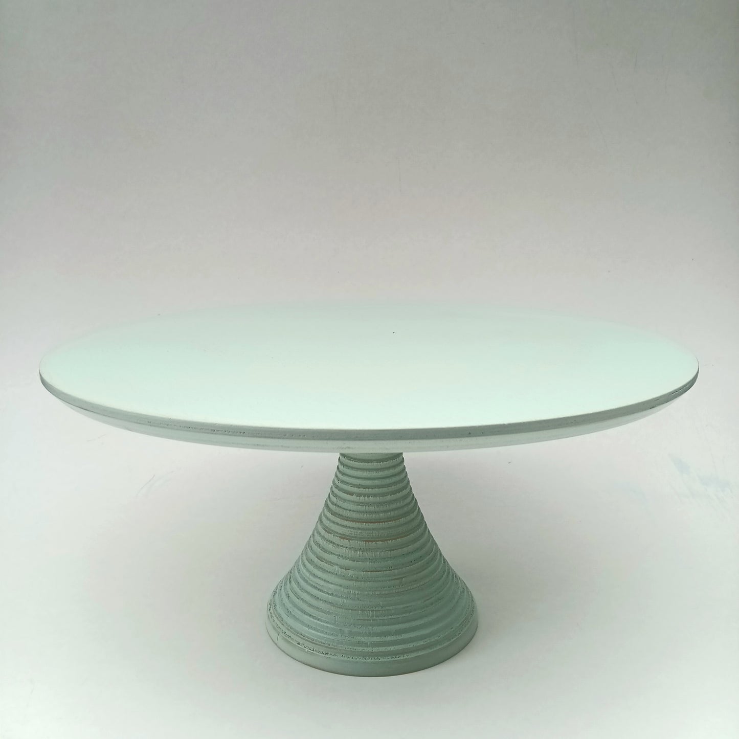 TORTENSTÄNDER HOLZ groß Hochzeit Patisserie- Konditorei- Bedarf- Kuchenständer Tortenplatte 38,0/36,0 cm 15.0/14.0 inch CILIA Farbe Sage green