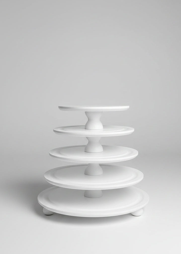 Macaron Etagere Turm Stand handgefertigt aus Holz 5 Etagen