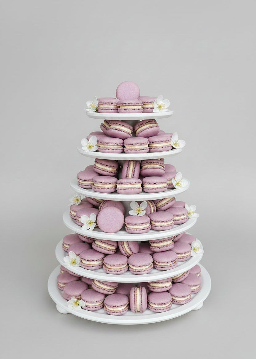 Macaron Etagere Turm Stand handgefertigt aus Holz 5 Etagen