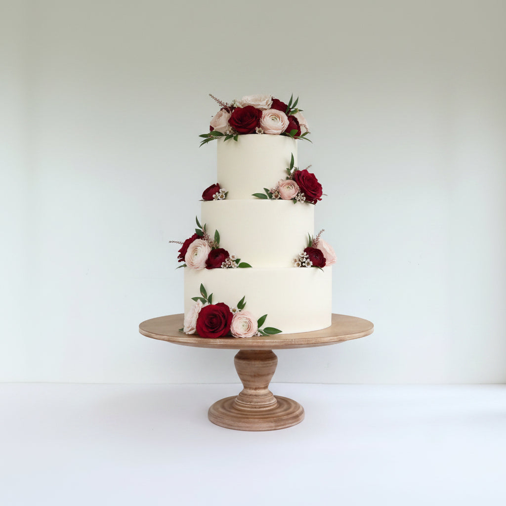 TORTENSTÄNDER HOLZ groß Hochzeit Patisserie- Konditorei- Bedarf- Kuchenständer Tortenplatte 45,5/43,2/39,5/36,0/33,0 cm 18.0/17.0/15.5/14.0/13.0 inch GALA Muskat