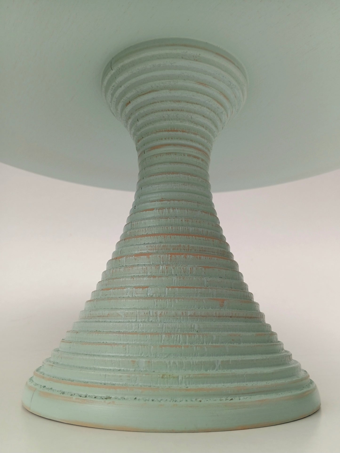 TORTENSTÄNDER HOLZ groß Hochzeit Patisserie- Konditorei- Bedarf- Kuchenständer Tortenplatte 38,0/36,0 cm 15.0/14.0 inch CILIA Farbe Sage green