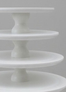 Macaron Etagere Turm Ständer Pyramide handgefertigt aus Holz 7 Etagen Farbe Weiß