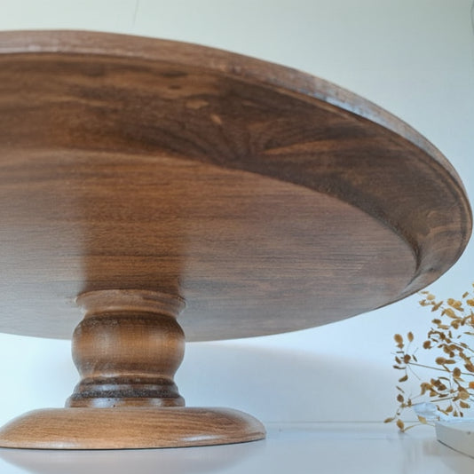 TORTENSTÄNDER HOLZ groß Hochzeit Patisserie- Konditorei- Bedarf- Kuchenständer Tortenplatte 45,5/43,2/39,5/36,0/33,0 cm 18.0/17.0/15.5/14.0/13.0 inch CLASSIC Antikbraun