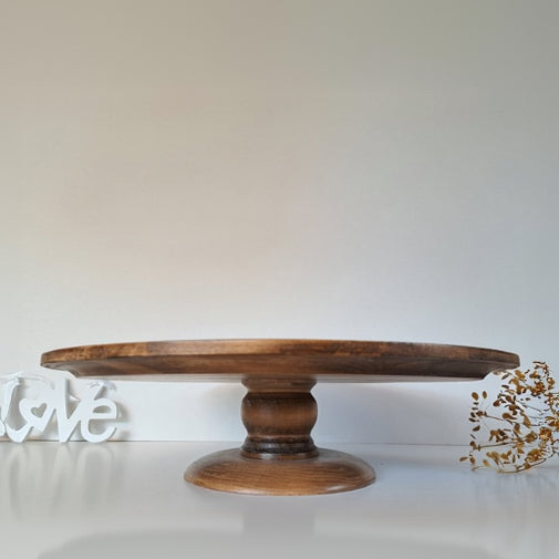 TORTENSTÄNDER HOLZ groß Hochzeit Patisserie- Konditorei- Bedarf- Kuchenständer Tortenplatte 45,5/43,2/39,5/36,0/33,0 cm 18.0/17.0/15.5/14.0/13.0 inch CLASSIC Antikbraun