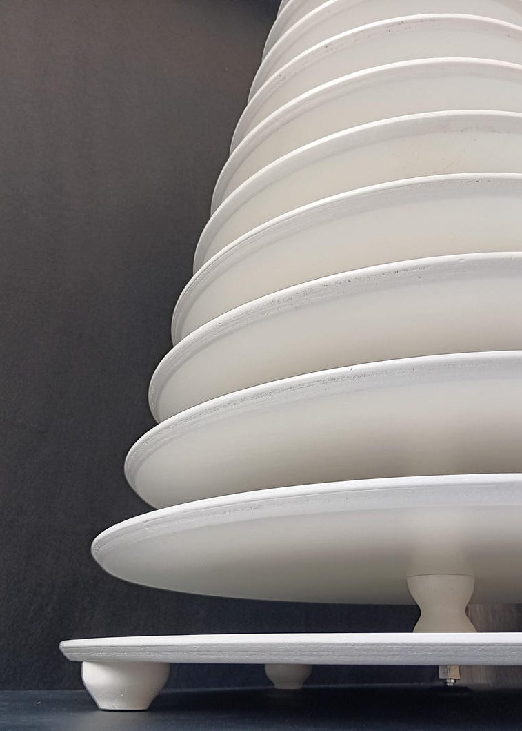 Macaron Tower Stand, Handmade, White Wood, 13 Tiers