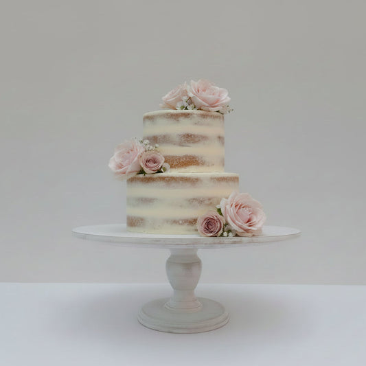 TORTENSTÄNDER HOLZ groß Hochzeit Patisserie- Konditorei- Bedarf- Kuchenständer Tortenplatte 45,5/43,2/39,5/36,0/33,0 cm 18.0/17.0/15.5/14.0/13.0 inch GALA Shabby White