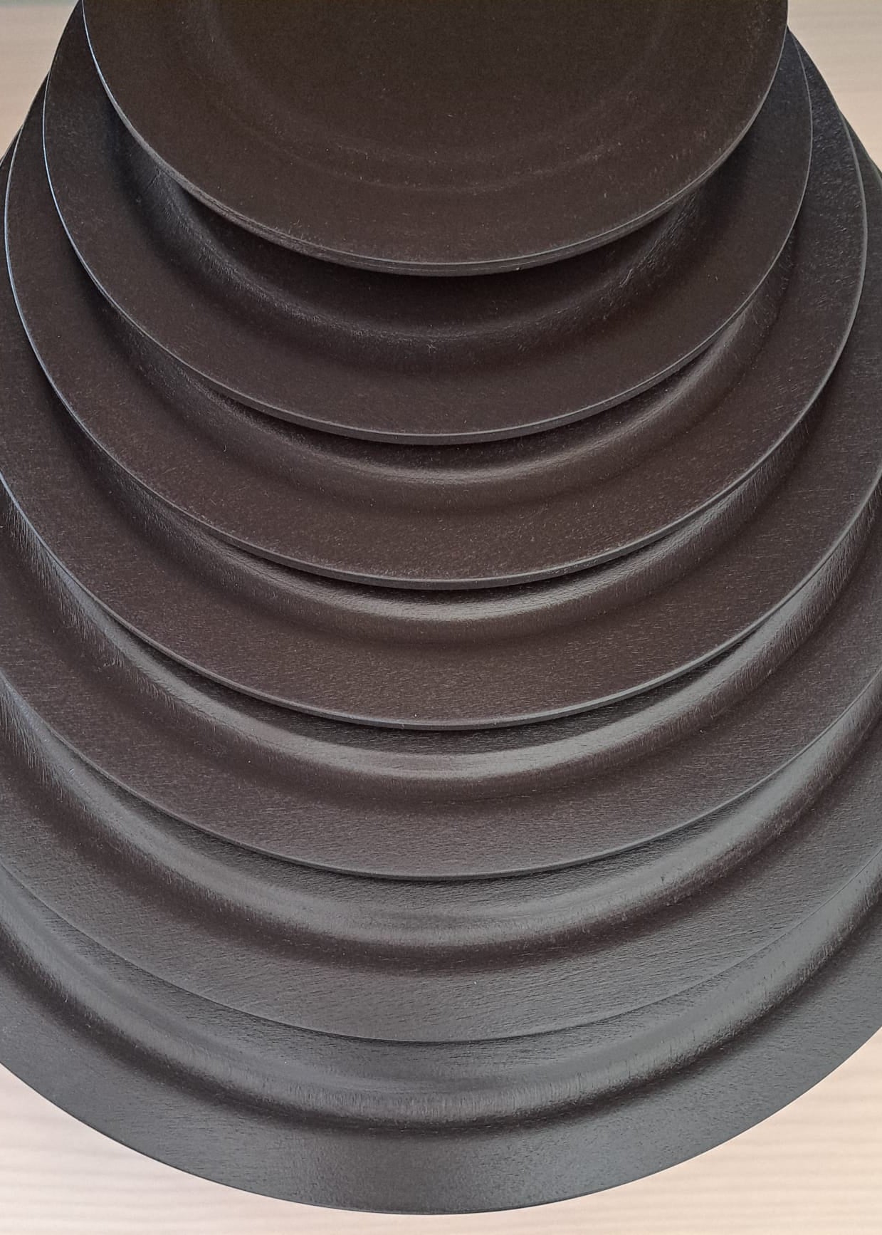 Macaron Etagere Turm Stand handgefertigt aus Holz 7 Etagen Farbe Coffee