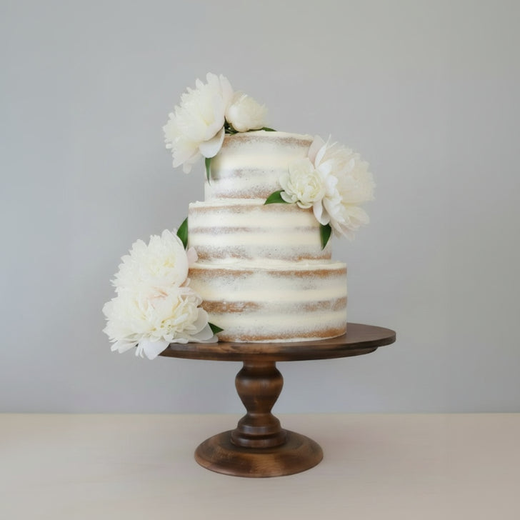 TORTENSTÄNDER HOLZ groß Hochzeit Patisserie- Konditorei- Bedarf- Kuchenständer Tortenplatte 45,5/43,2/39,5/36,0/33,0 cm 18.0/17.0/15.5/14.0/13.0 inch GALA Antikbraun