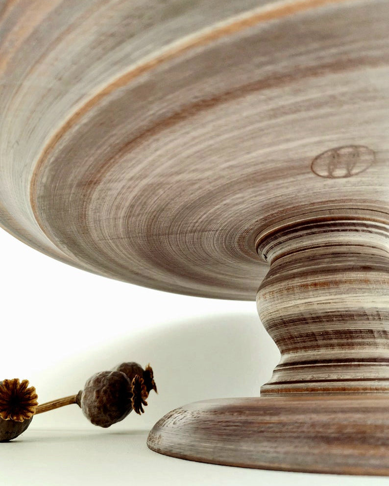 TORTENSTÄNDER HOLZ groß Hochzeit Patisserie- Konditorei- Bedarf- Kuchenständer Tortenplatte 45,5/43,2/39,5/36,0/33,0 cm 18.0/17.0/15.5/14.0/13.0 inch CLASSIC Muskat